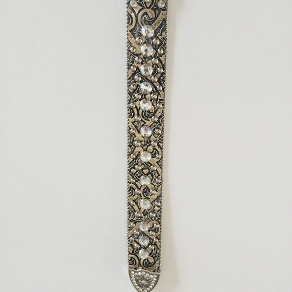 Angel Ranch Western Belt Embellished Crystals Womens Small‎ - Picture 7 of 12